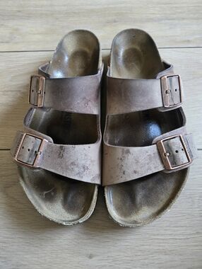 BIRKENSTOCK Arizona Oiled Leather Tobacco Brown Sandals Size L10 M8